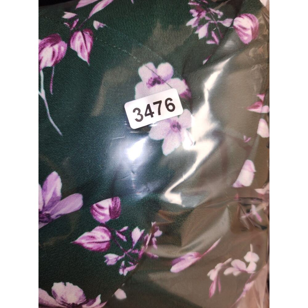 Alexia Admor Bubble Midi Dress Floral High Split Green Size 6 Long Sleeve 3476 - Picture 13 of 13